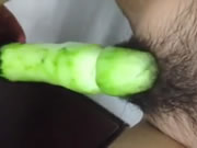 Indoesian بنت Masturbation Use Cucumber