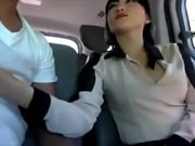 الكورية فتاة BJ تدفق الجنس سيارة مع خطوة
